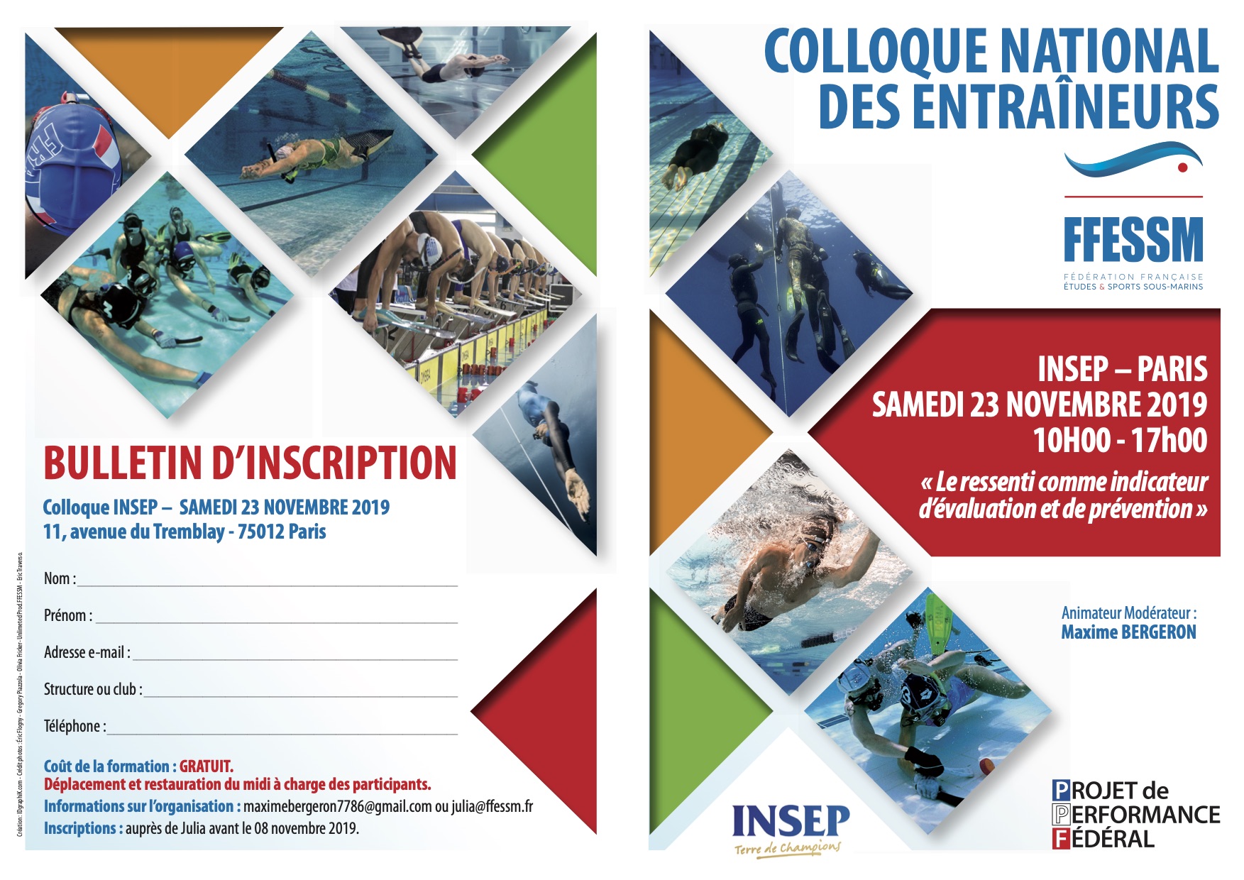 Programme Colloque INSEP FFESSM 2019